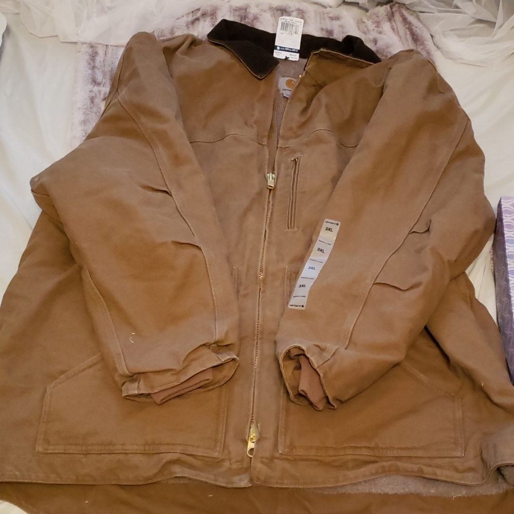 Sandstone Ridgecoat sherpa lined Carhartt Coat